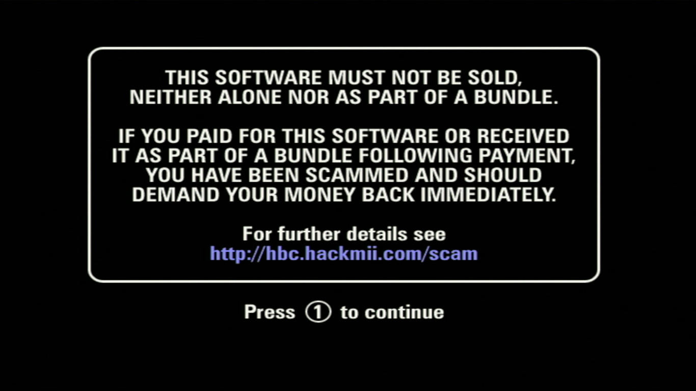 HackMii Installer scam screen